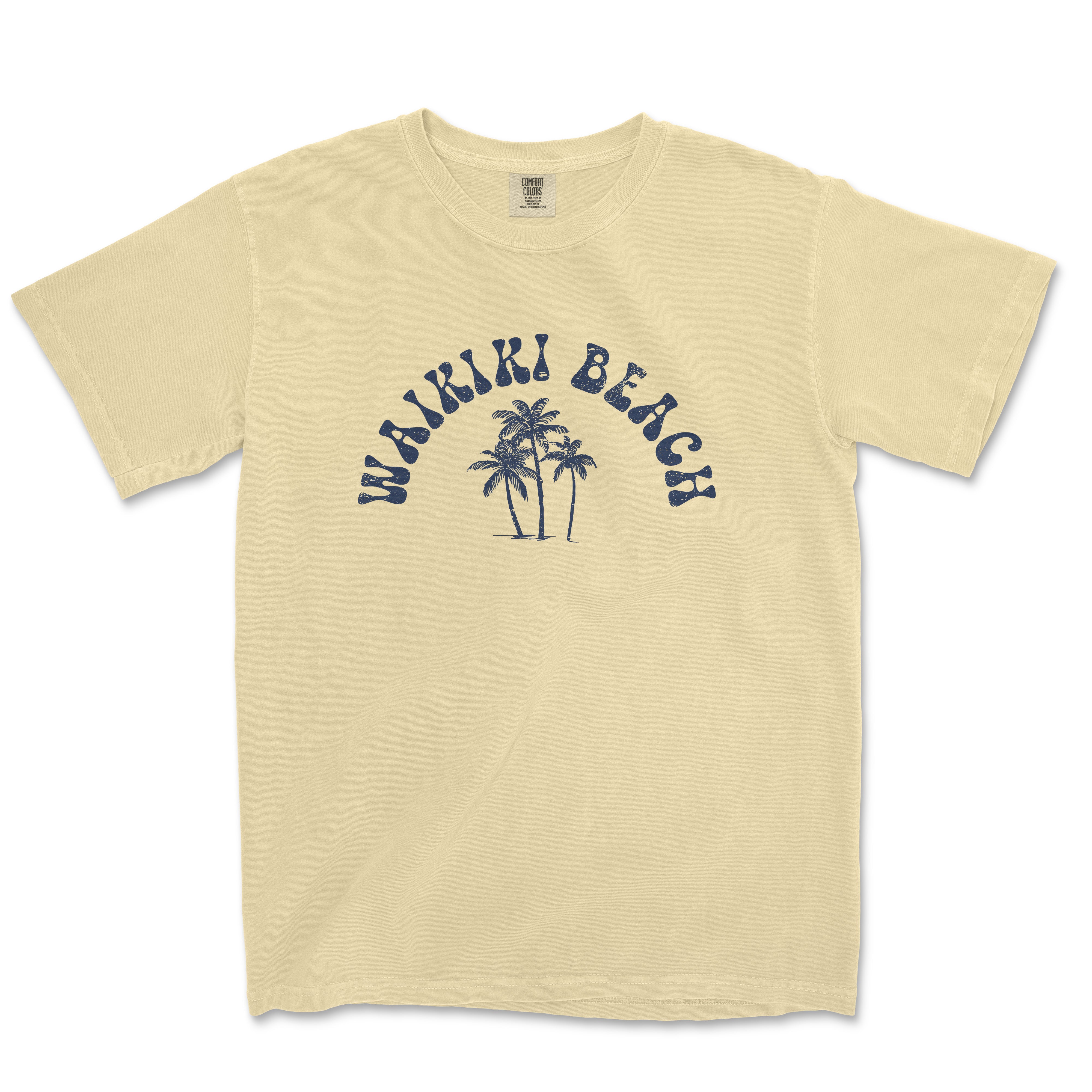 a t - shirt with the words waiki beach on it