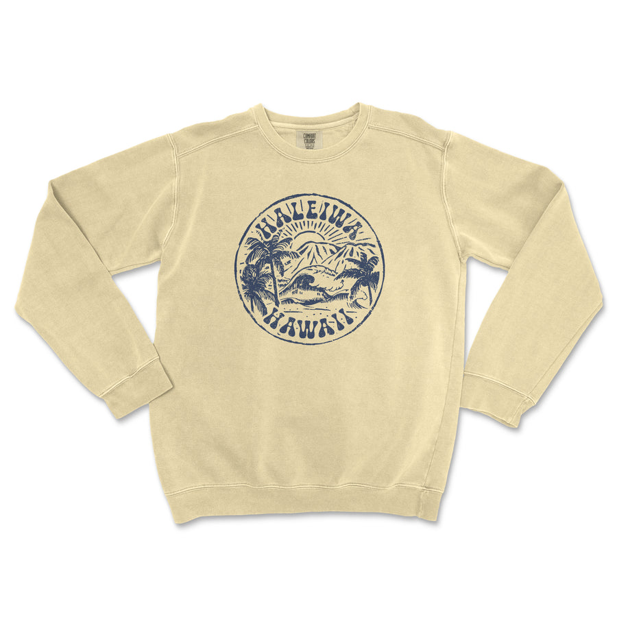Haleiwa Comfort Colors Crewneck Sweatshirt