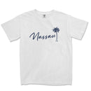 a white t - shirt with a palm tree on it
