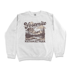 a white sweatshirt with yosemite national park on it