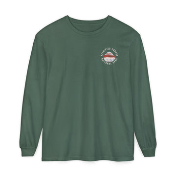 Buy blue-spruce Unisex Garment-dyed Long Sleeve T-Shirt