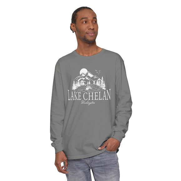 Lake Chelan Washington Comfort Colors Long Sleeve Shirt