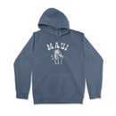 a blue hoodie with a palm tree and the words miami on it