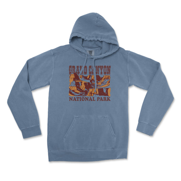 a blue hoodie with a picture of a bird on it