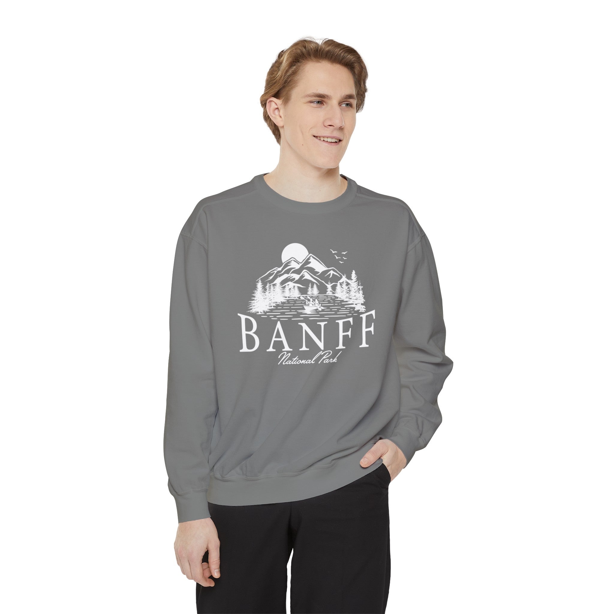 Banff National Park Alberta Canada Comfort Colors Crewneck Sweatshirt