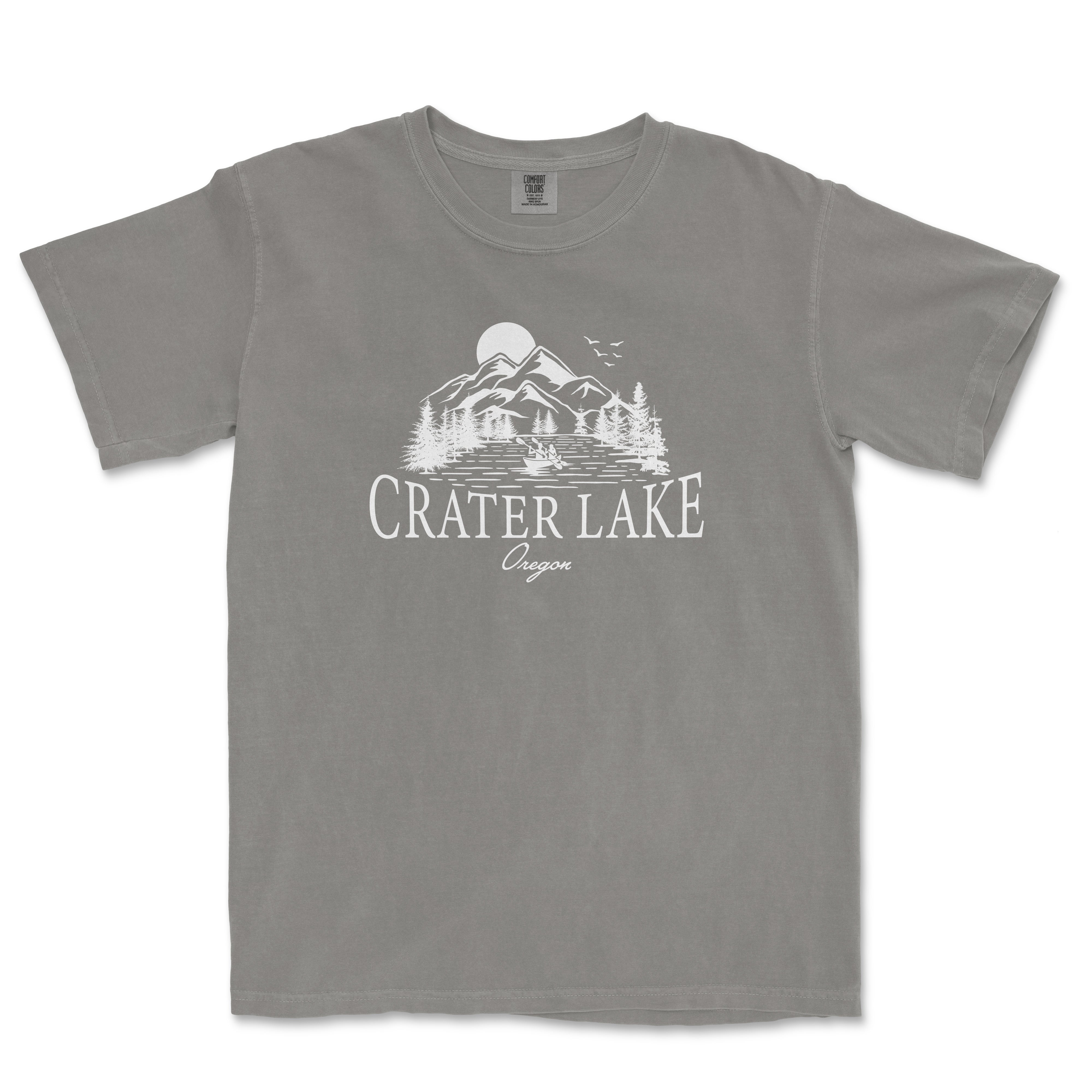 a gray t - shirt that says crater lake
