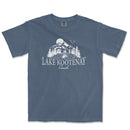 a blue lake kootenay t - shirt with the words lake koote