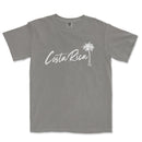 a gray shirt with a palm tree and the word costa rica on it