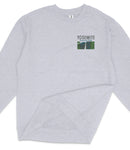 A gray sweatshirt with a logo on the front, featuring a graphic of a mountain and the text "YOSEMITE NATIONAL PARK".