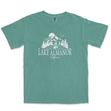 a green lake almar t - shirt with the words lake almar on it