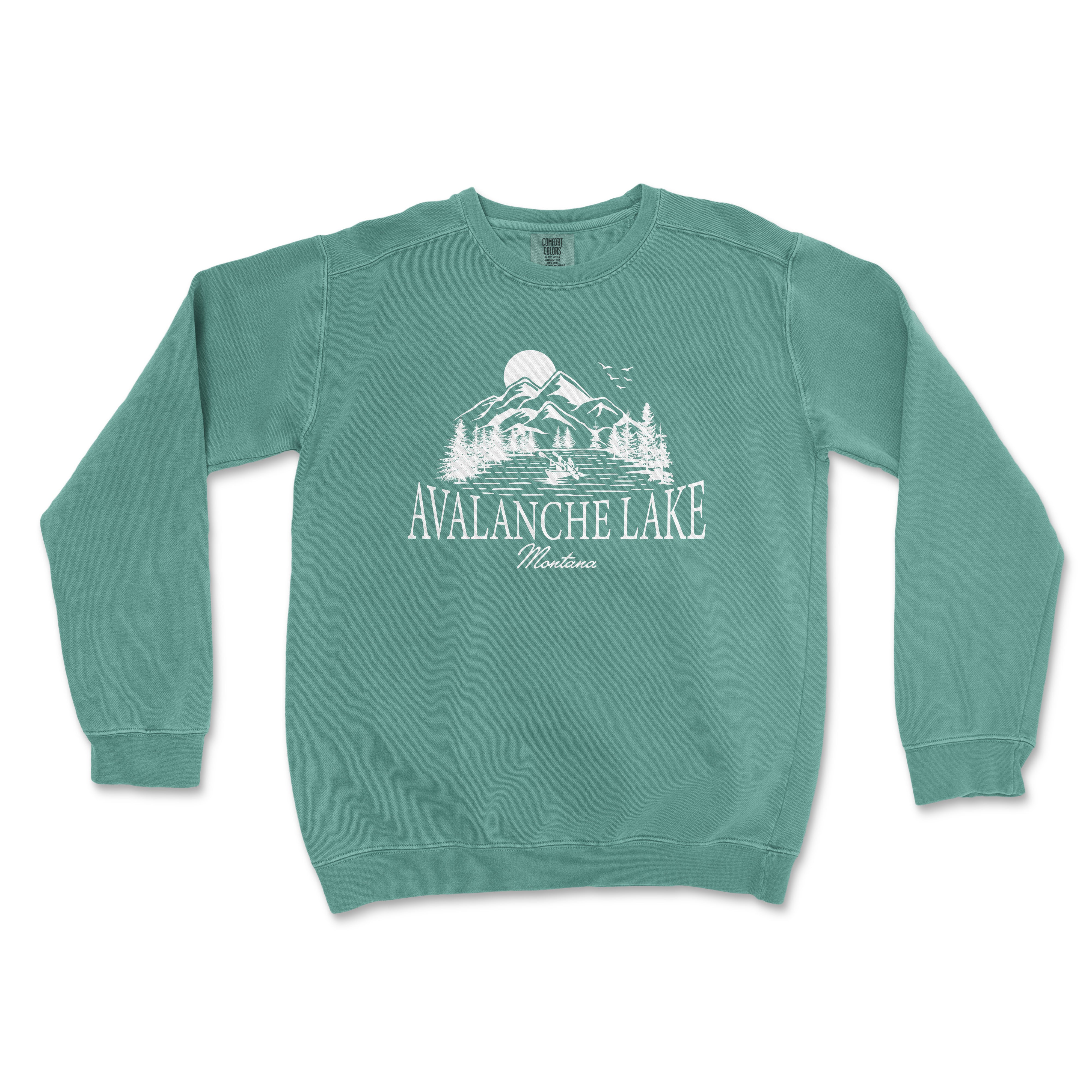 a sweatshirt with the words avalanche lake on it