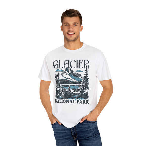 Glacier National Park Comfort Colors T-Shirt Distressed Design