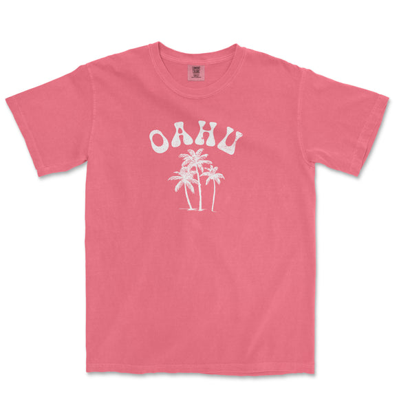 a pink t - shirt with the word ohu written in white
