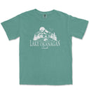 a lake okanagan t - shirt with the words lake okanagan on
