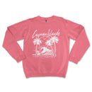 a pink sweatshirt with a picture of a surfer on it
