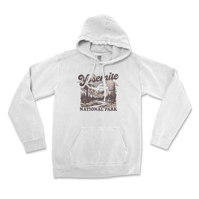 a white sweatshirt with the words yosemite national park on it