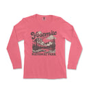 a women's pink long sleeve shirt with yosemite national park on it