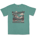 a green t - shirt with a picture of yosemite national park