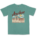 a t - shirt with arches national park on it