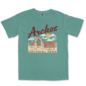 a t - shirt with arches national park on it