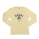 a women's long sleeve shirt with palm trees on it