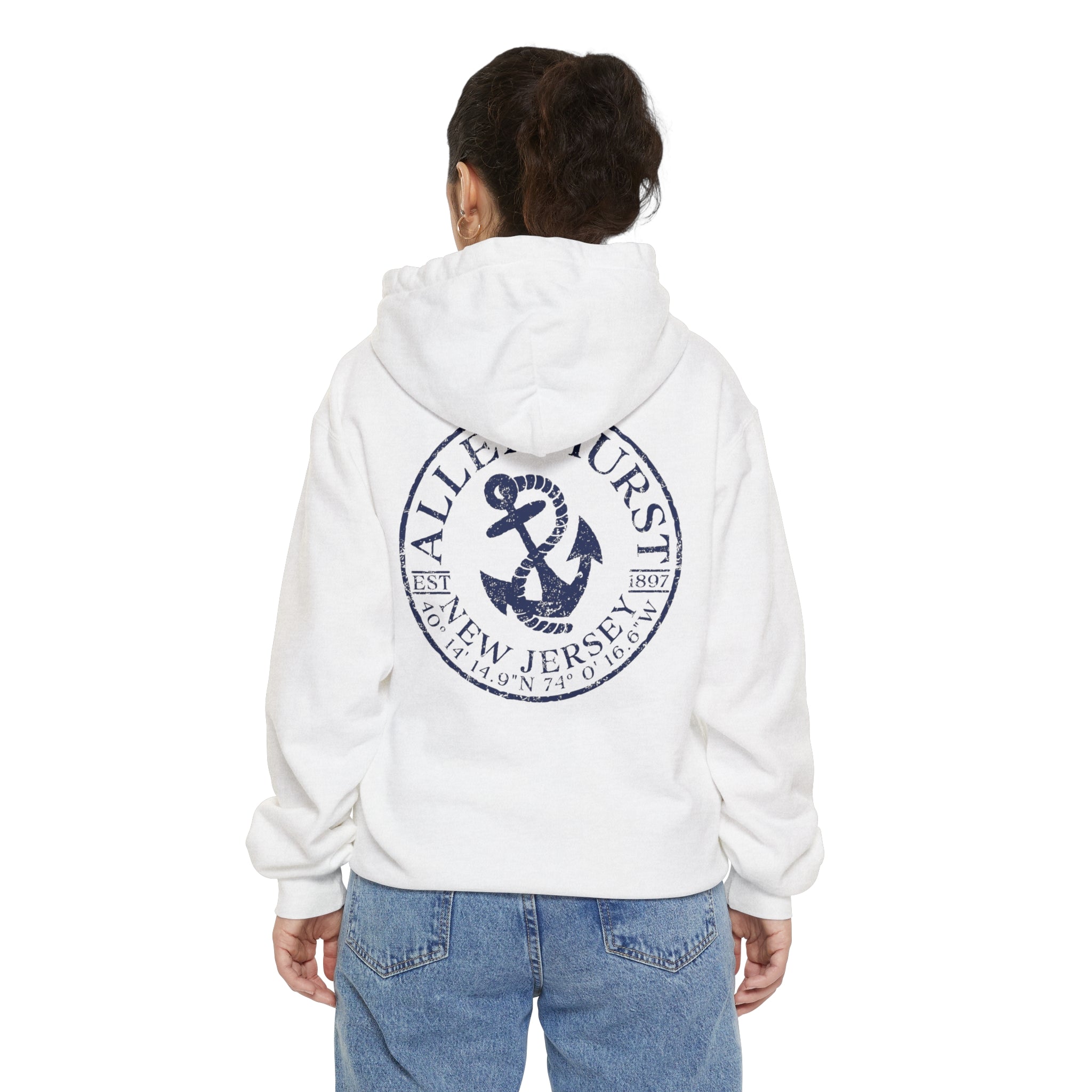 Allenhurst New Jersey Comfort Colors Hooded Sweatshirt