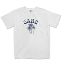 a white t - shirt with a palm tree and the word ohu on it