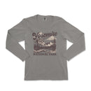 a gray long sleeve shirt with the words yellowstone on it