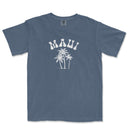 a blue t - shirt with a palm tree and the word miami on it