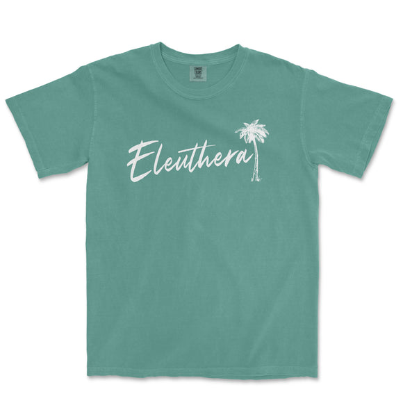 a green t - shirt with the word elethhern written in white