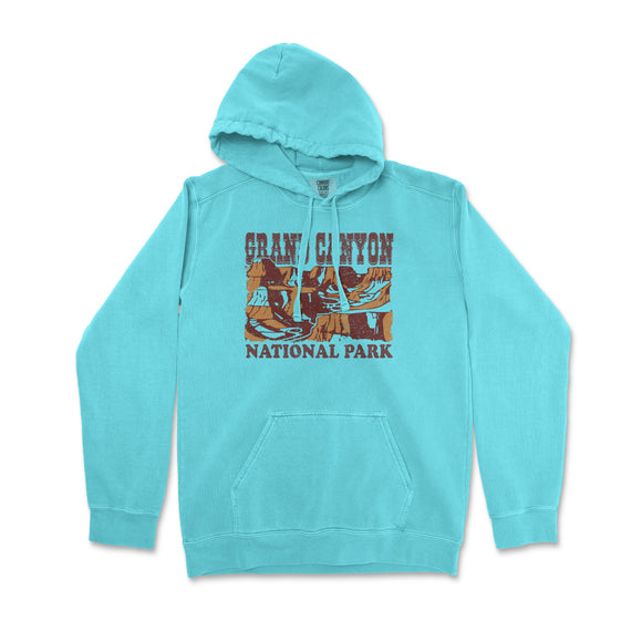 a blue hoodie with a picture of a horse on it