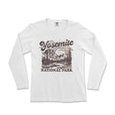 a white long sleeve shirt with the words yosemite national park on it