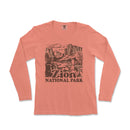 a women's long sleeve shirt with a picture of the national park