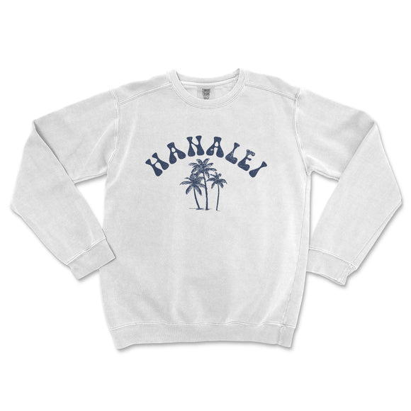 a white sweatshirt with a palm tree on it