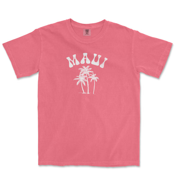 a pink youth's t - shirt with a palm tree and the word miami