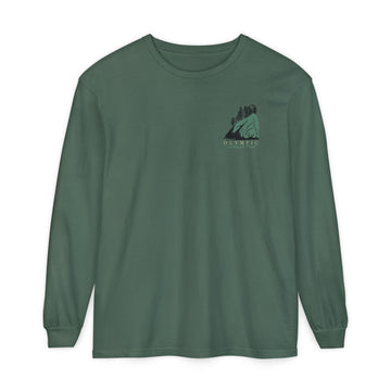 Buy blue-spruce Unisex Garment-dyed Long Sleeve T-Shirt
