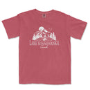 a red shirt with the words lake minnesota on it