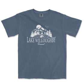 a blue t - shirt with the words lake wildouchy on it