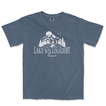 a blue t - shirt with the words lake wildouchy on it