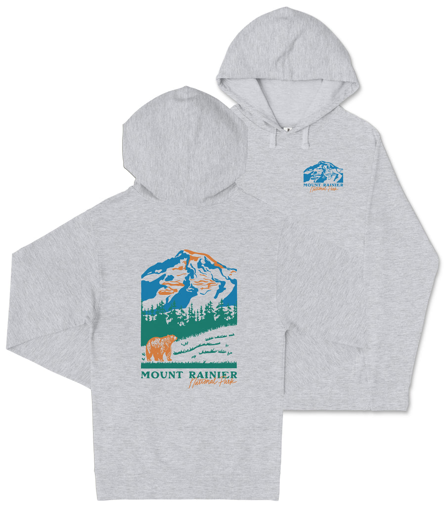 Mount Rainier National Park Washington Hooded Sweatshirt