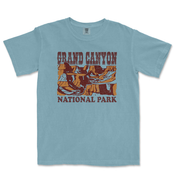a blue t - shirt with the grand canyon national park on it