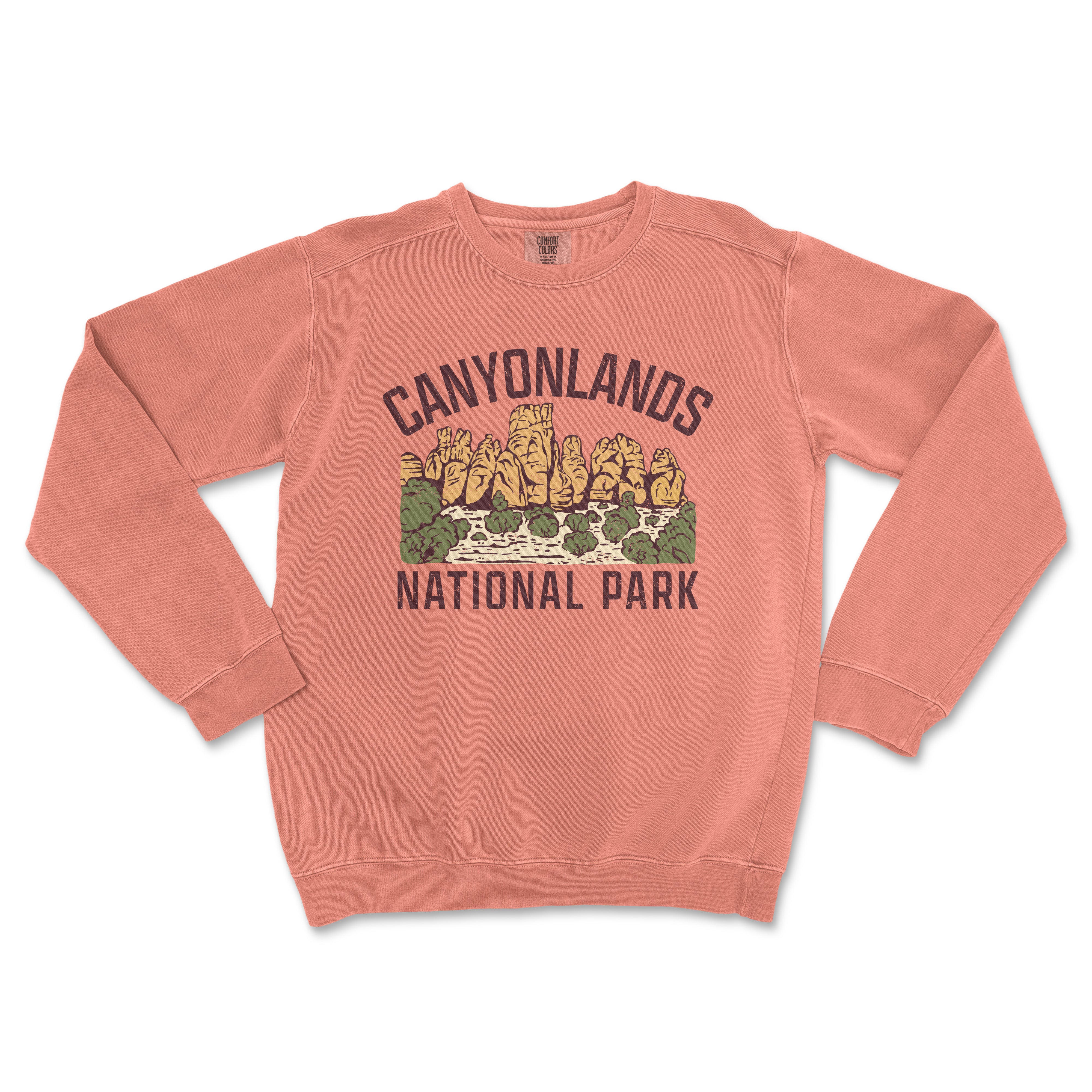 a pink sweatshirt with the words canyonlands national park on it