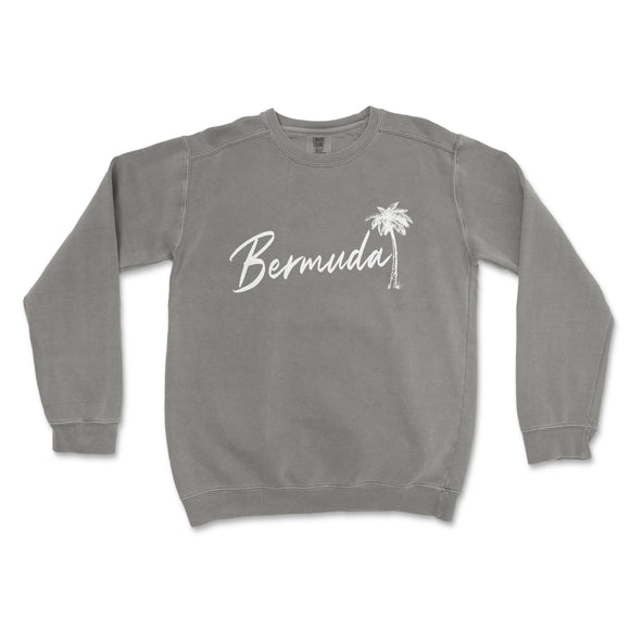 a sweatshirt with the word bernunda written in white