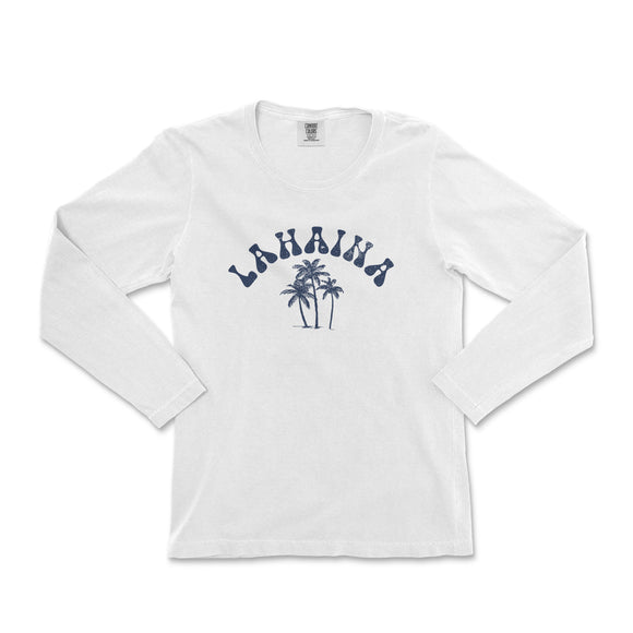 a white shirt with a palm tree on it