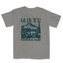 a gray t - shirt with the words glacier national park on it