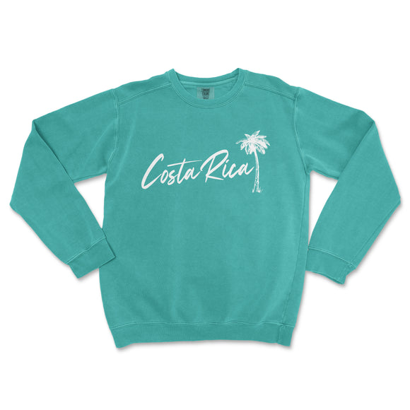a green sweatshirt with the word costa rica on it