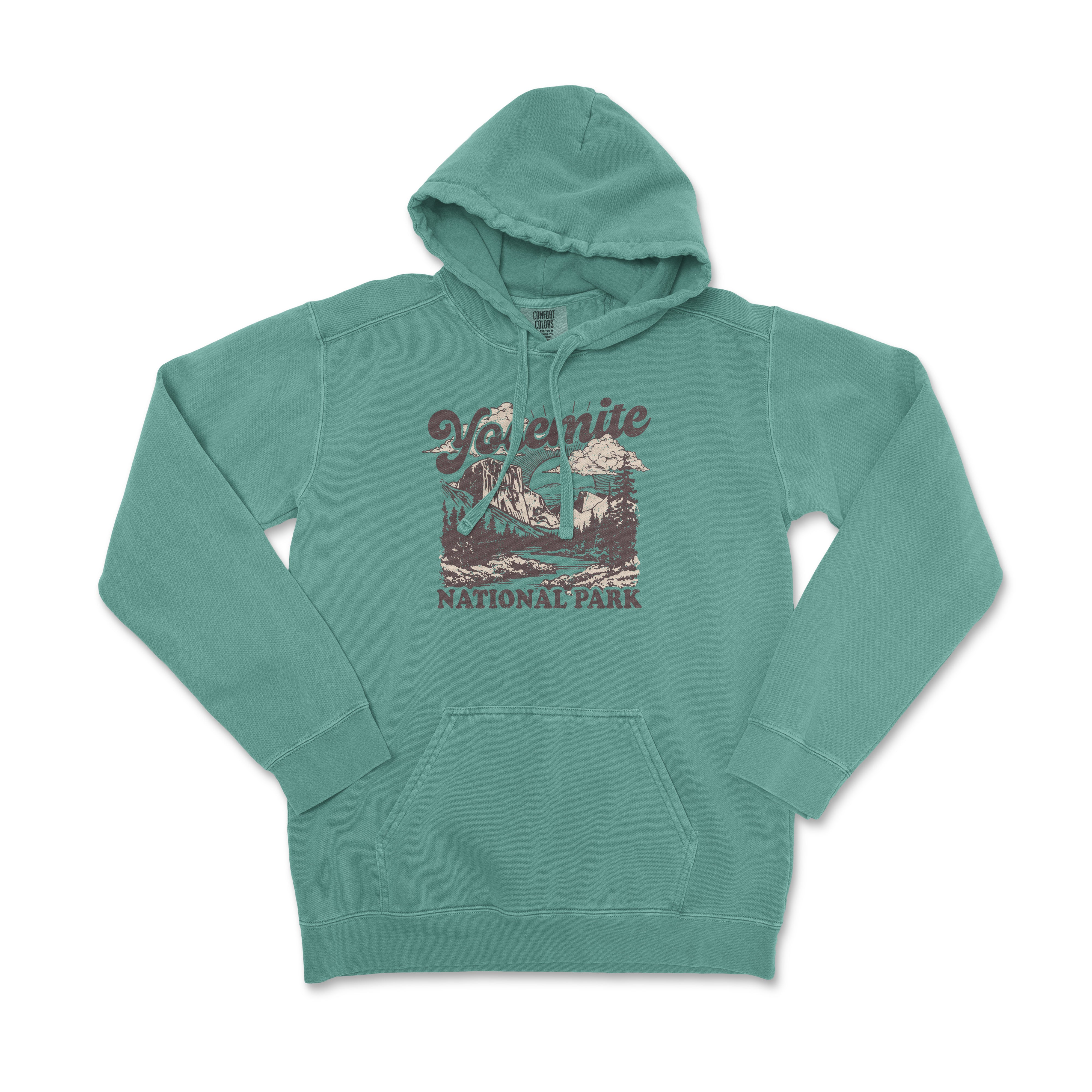 a green sweatshirt with the words yellowstone on it
