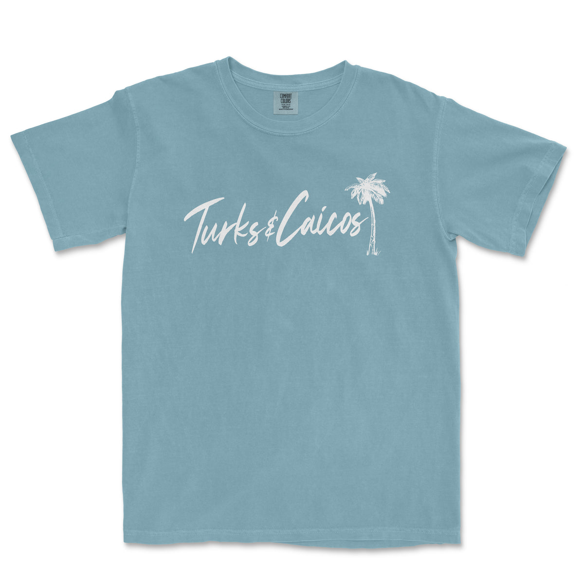 a blue t - shirt with the words tukes calicos written in white