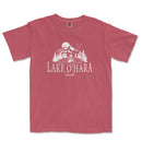 a red lake of tara t - shirt with the words lake of tara on it