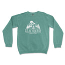 a green sweatshirt with the words glacier bay on it